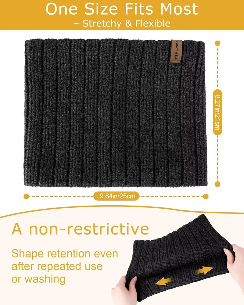 FANCY WELL Winter Neck Gaiter for Men – 3 Pack Ski Neck Warmer, Fleece Face Mask Cover, Cold Weather Neck, Neck Warmers - Image 4